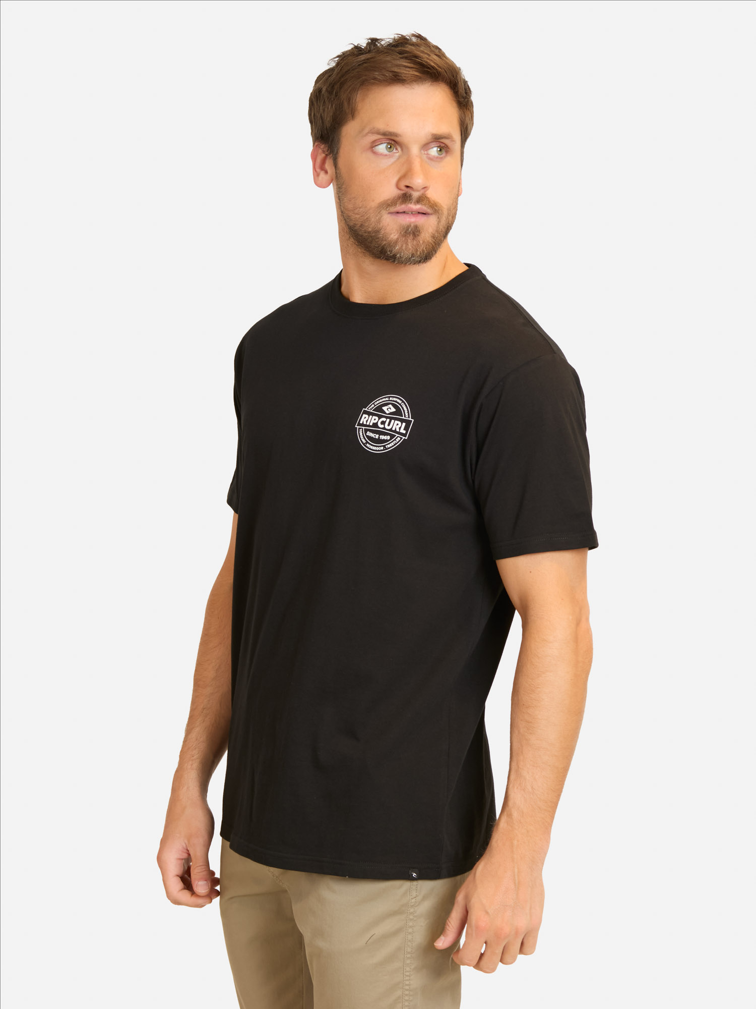 POLERA MC CREST EN COLOR NEGRO HOMBRE RIP CURL - 1