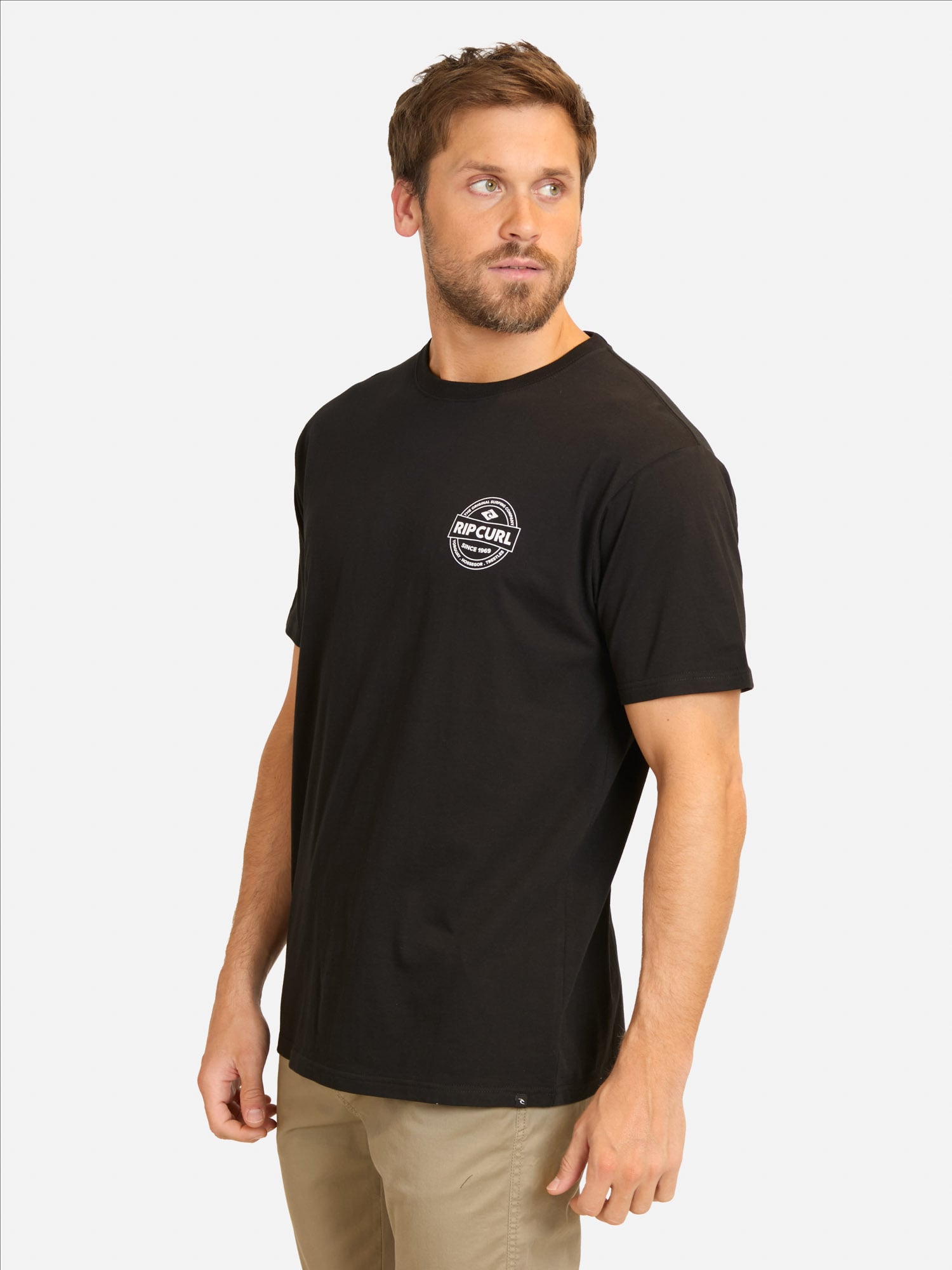 POLERA MC CREST EN COLOR NEGRO HOMBRE RIP CURL - 1
