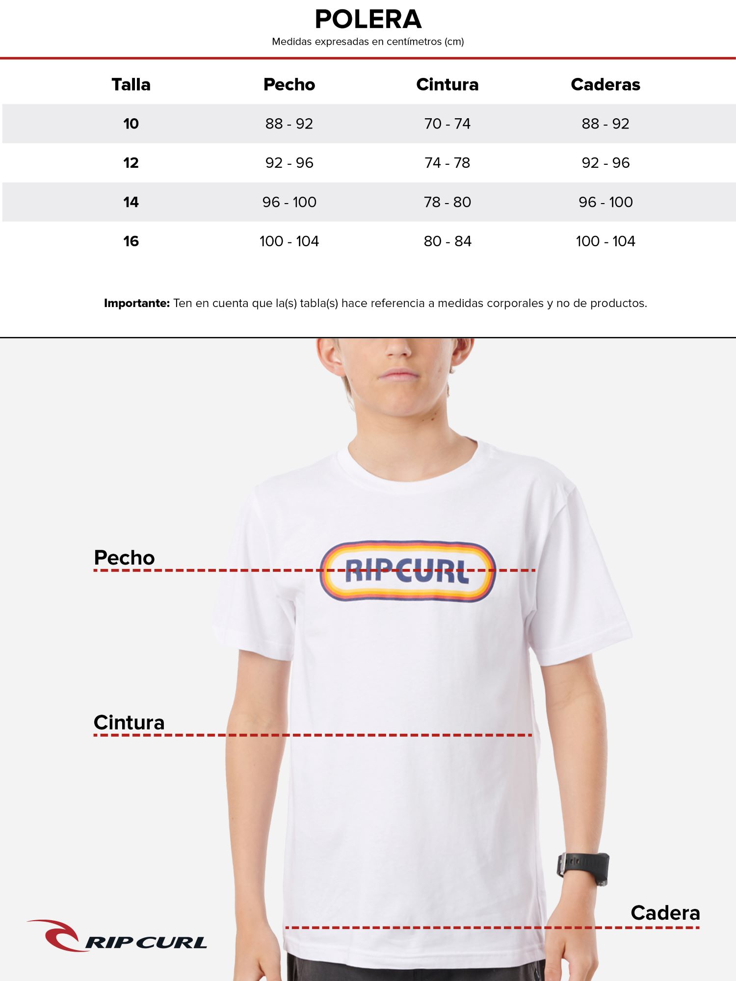 POLERA MC SALTLINE AZUL INFANTIL RIP CURL - 5