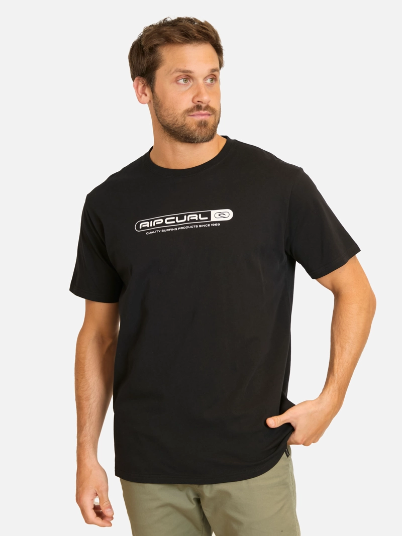 POLERA MC TEST TUBE NEGRO HOMBRE RIP CURL - 1