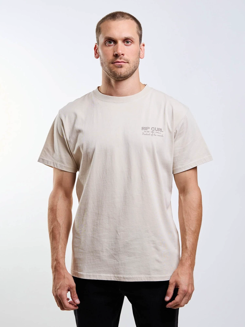 POLERA MC BREEZE BEIGE HOMBRE RIP CURL - 1
