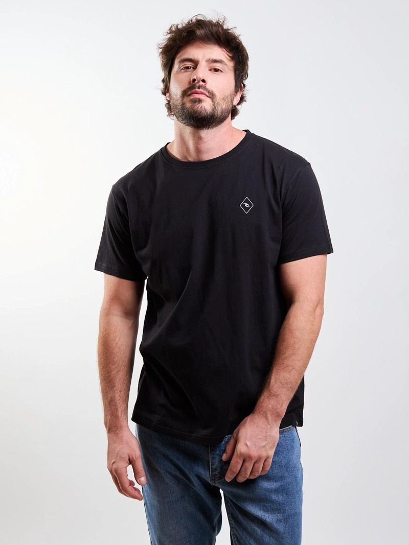 POLERA MC FREEWAVE NEGRO HOMBRE RIP CURL - 1