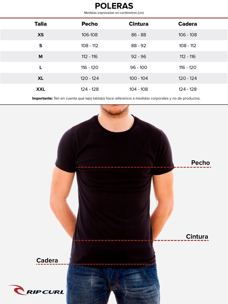 POLERA MC FREEWAVE NEGRO HOMBRE RIP CURL - 8