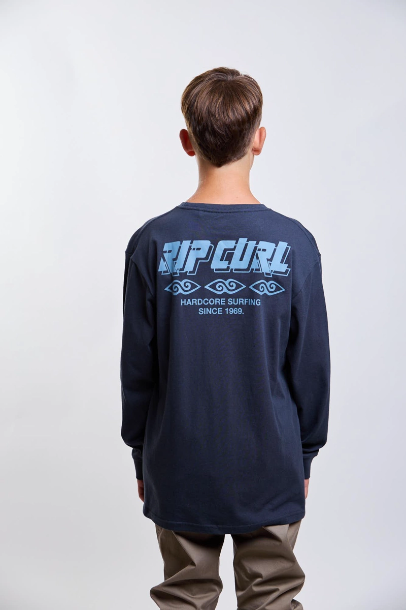 POLERA ML RAW AZUL INFANTIL RIP CURL - 2