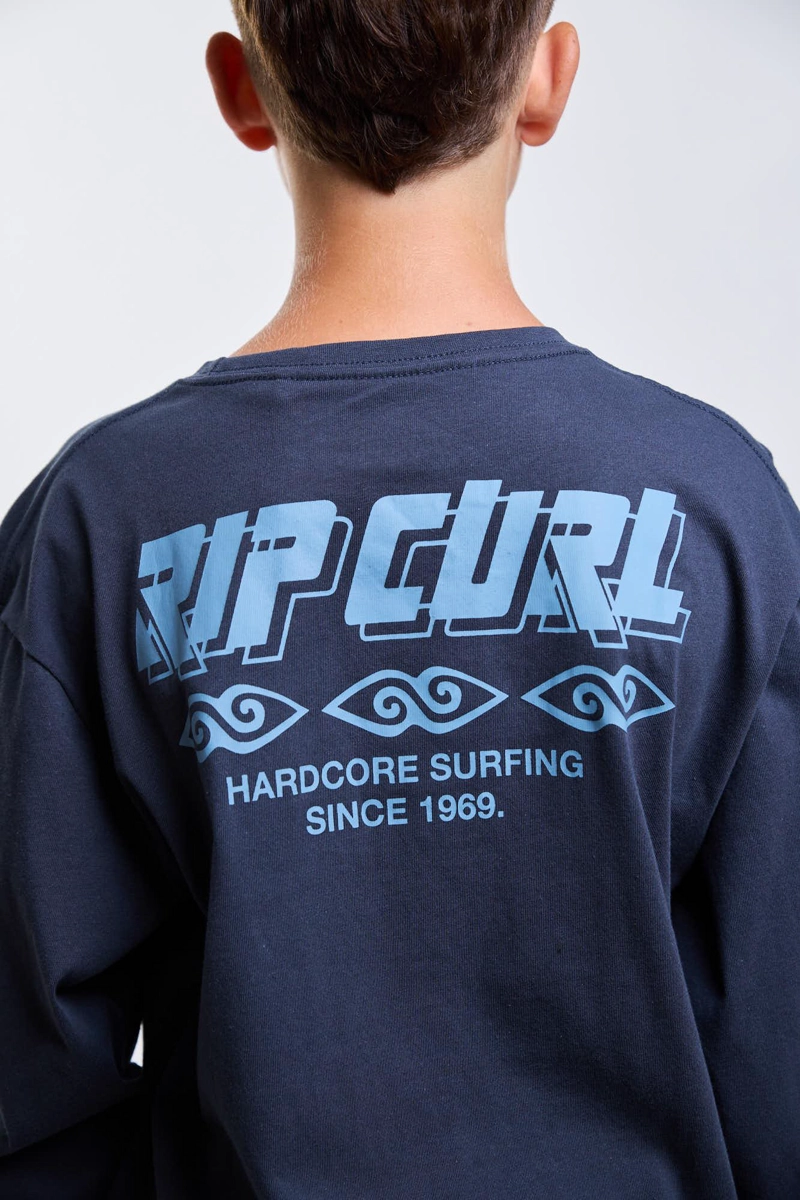 POLERA ML RAW AZUL INFANTIL RIP CURL - 5