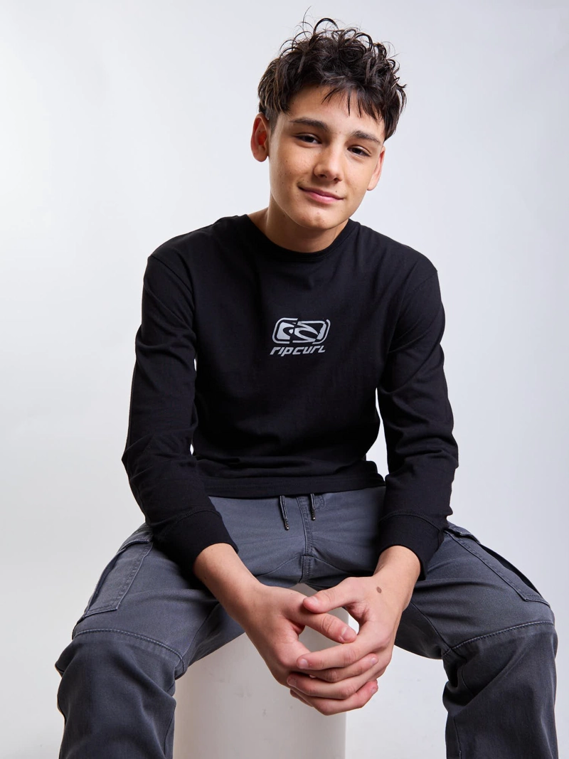 POLERA ML ORIGIN NEGRO INFANTIL RIP CURL - 6