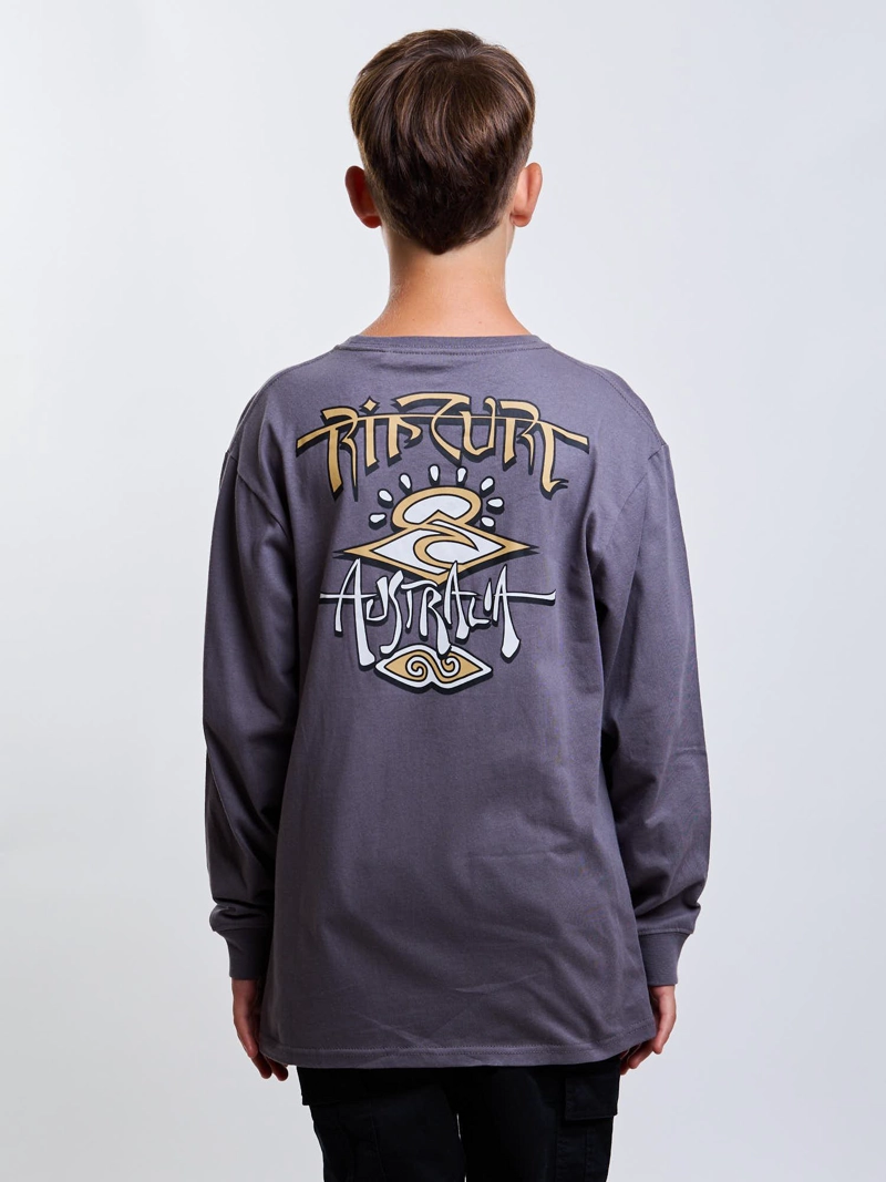 POLERA ML CURRENT GRIS INFANTIL RIP CURL - 2