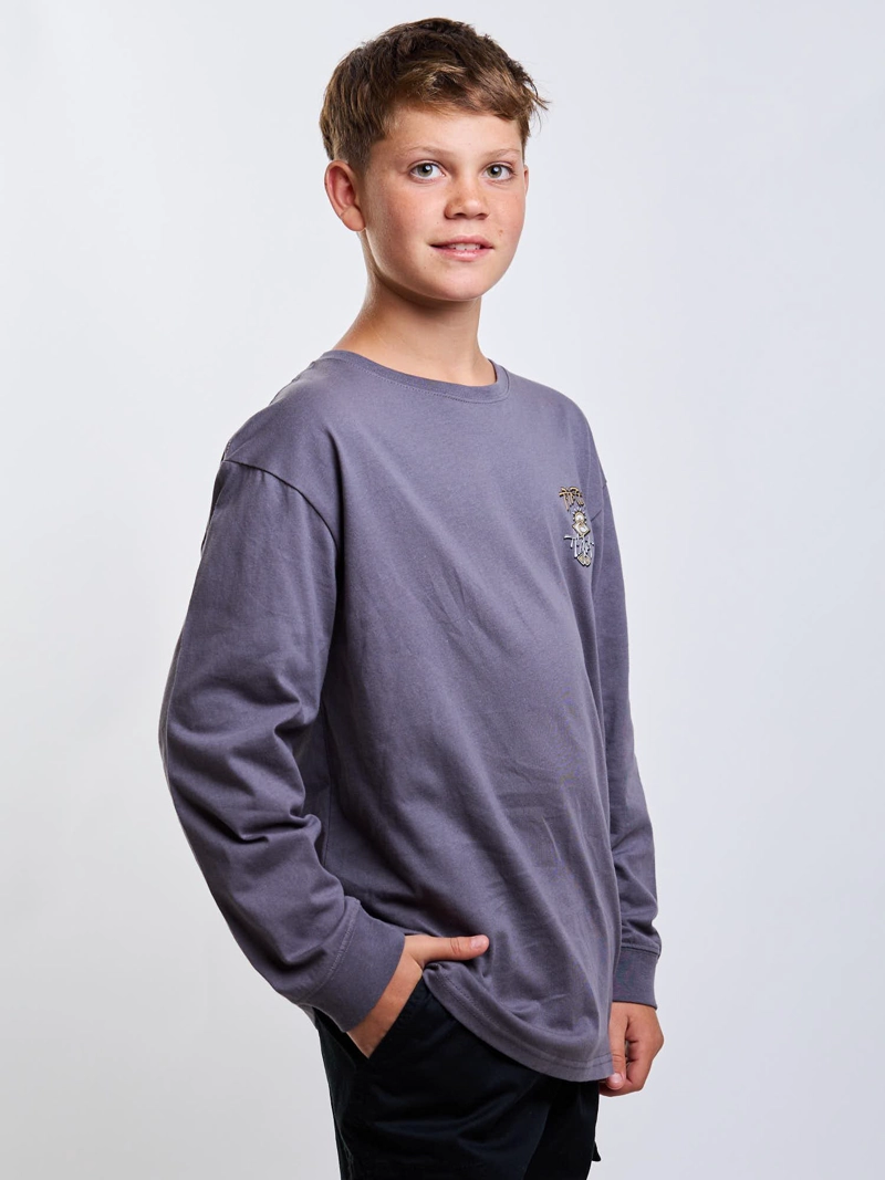 POLERA ML CURRENT GRIS INFANTIL RIP CURL - 5