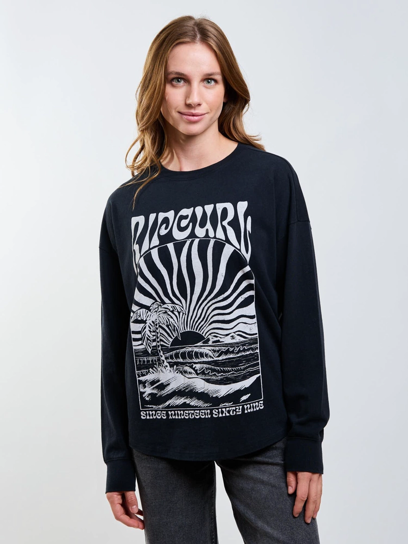 POLERA ML SWELL NEGRO MUJER RIP CURL - 1