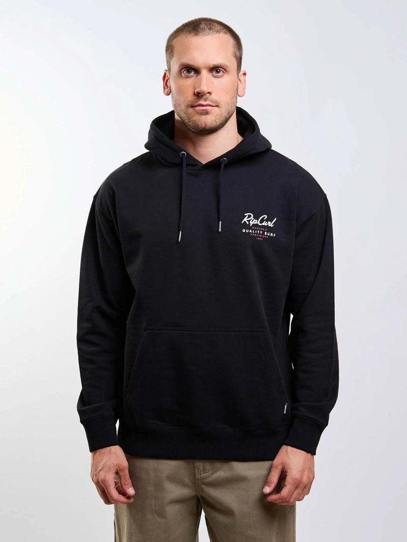 POLERON CANGURO STOKE NEGRO HOMBRE RIP CURL - 1