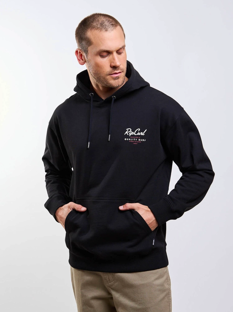 POLERON CANGURO STOKE NEGRO HOMBRE RIP CURL - 6