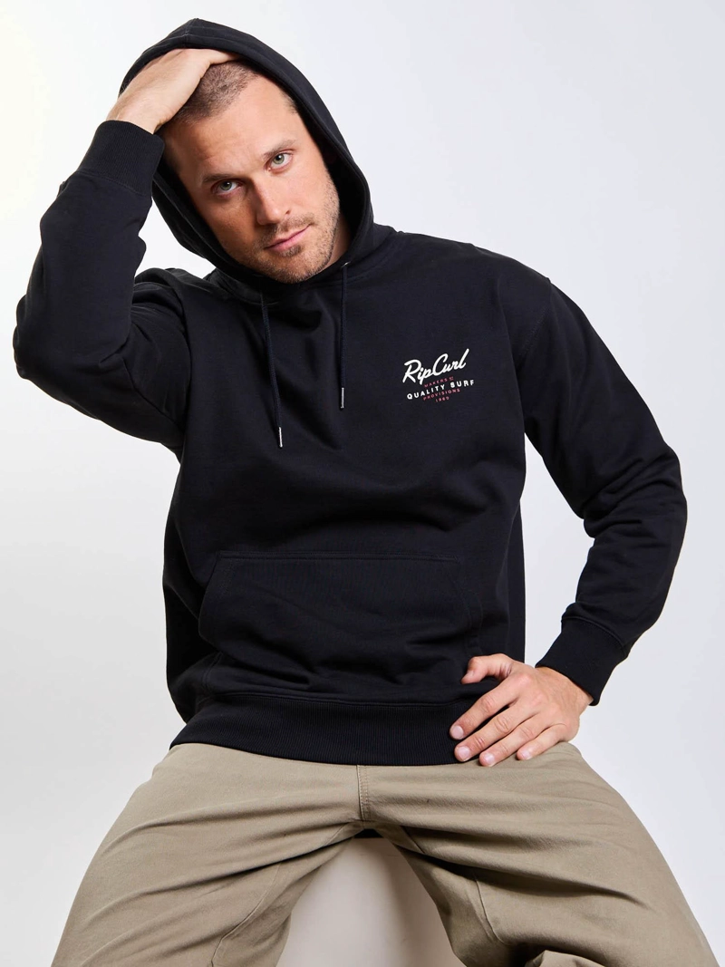 POLERON CANGURO STOKE NEGRO HOMBRE RIP CURL - 7