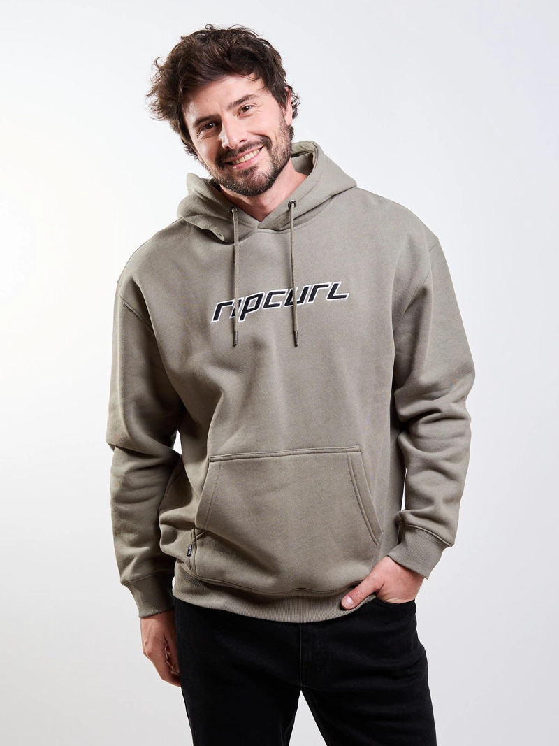 POLERON CANGURO TRIBAL VERDE HOMBRE RIP CURL - 1