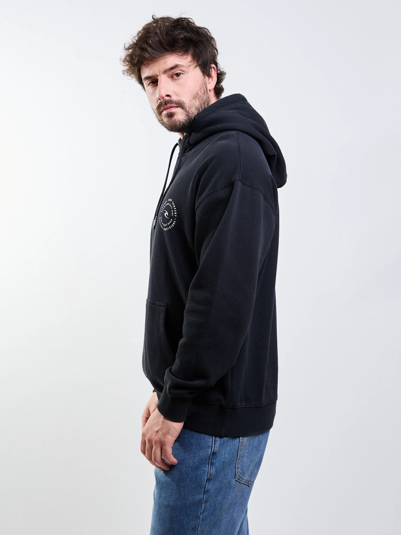 POLERON CANGURO LAFKEN NEGRO HOMBRE RIP CURL - 3