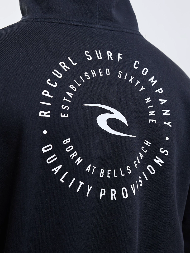 POLERON CANGURO LAFKEN NEGRO HOMBRE RIP CURL - 4