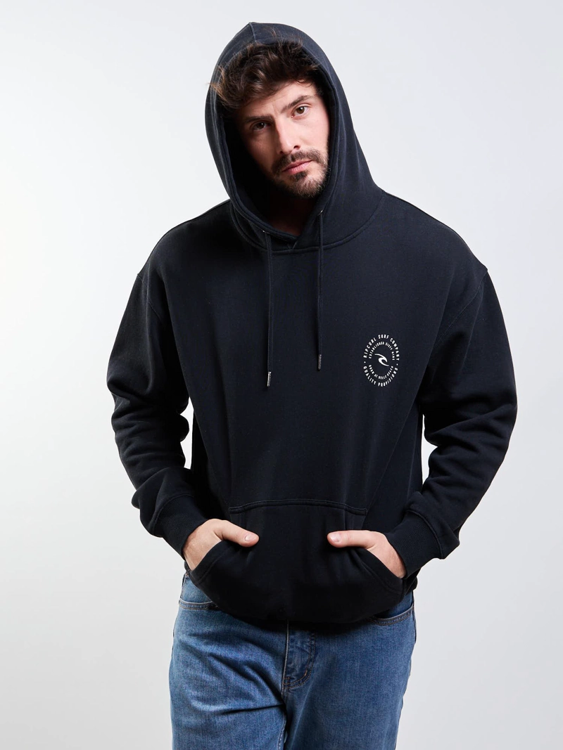 POLERON CANGURO LAFKEN NEGRO HOMBRE RIP CURL - 6