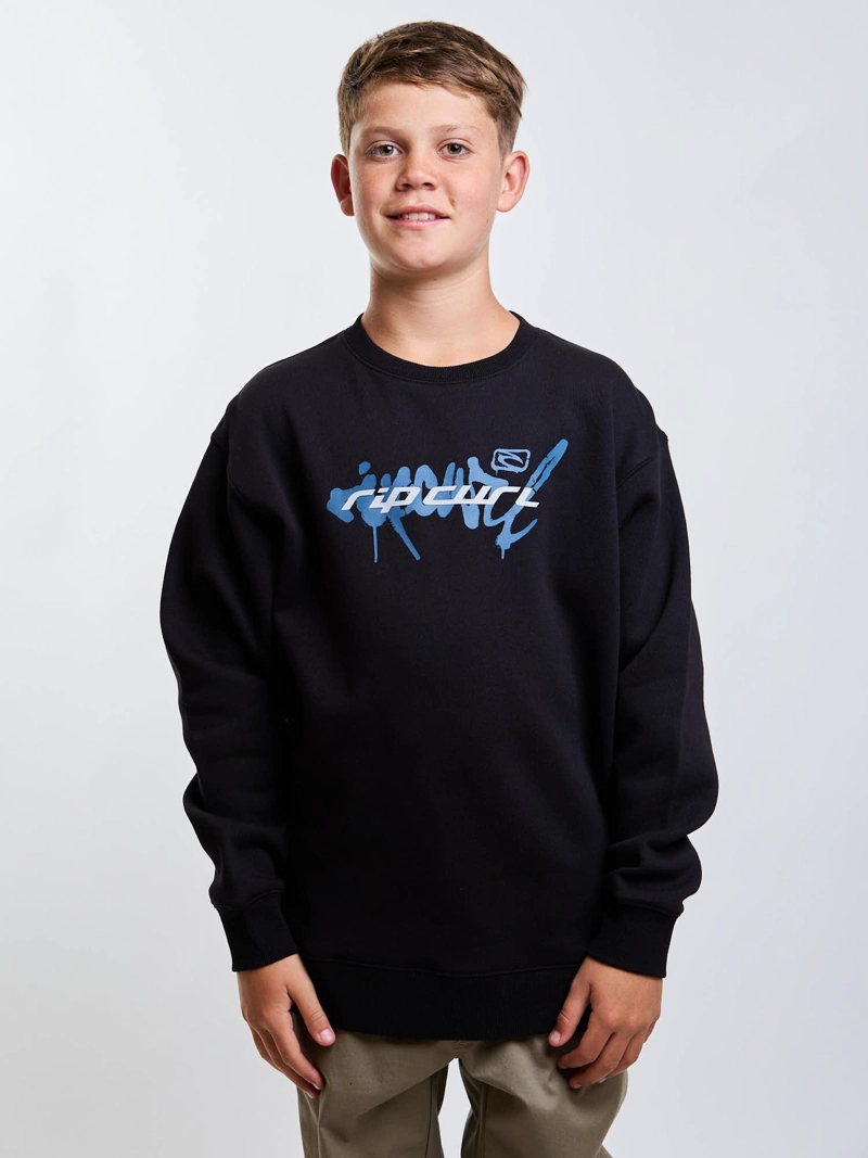 POLERON CR RIDER NEGRO INFANTIL RIP CURL - 1
