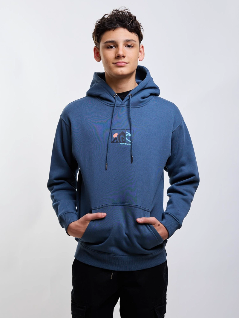 POLERON CANGURO BARREL AZUL INFANTIL RIP CURL - 1