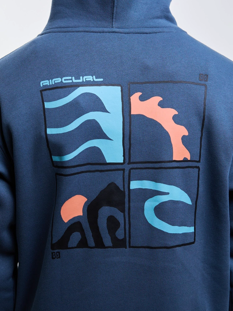POLERON CANGURO BARREL AZUL INFANTIL RIP CURL - 4