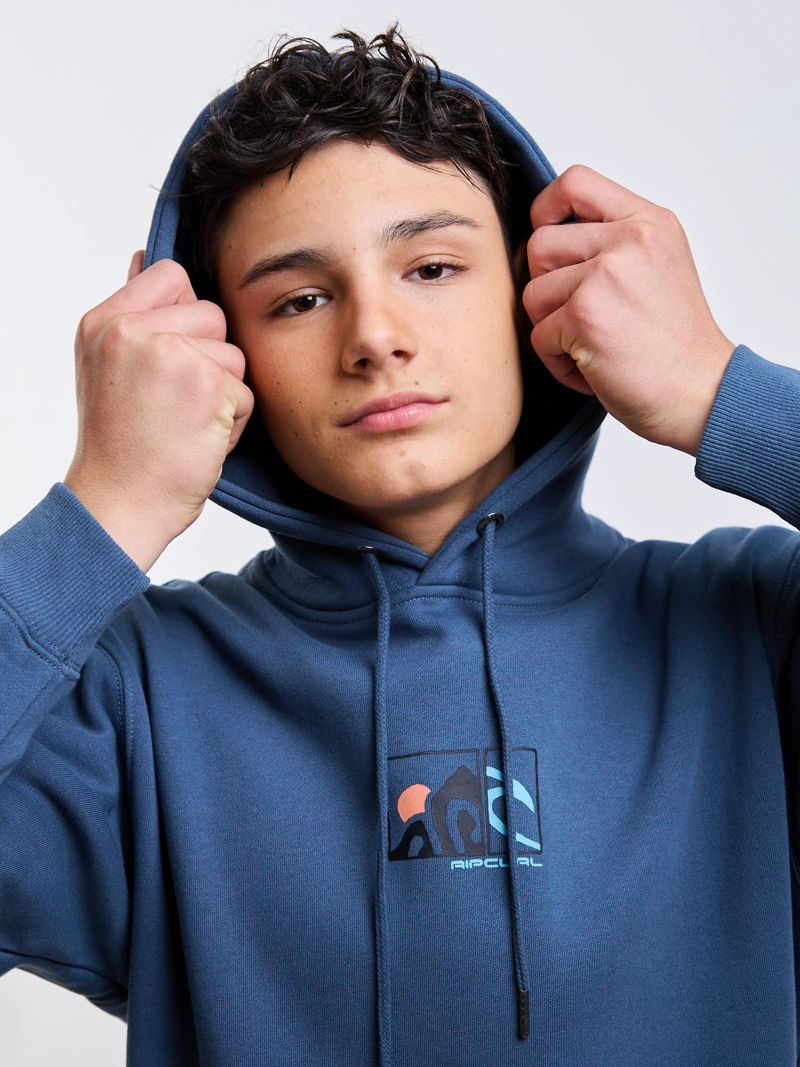 POLERON CANGURO BARREL AZUL INFANTIL RIP CURL - 5