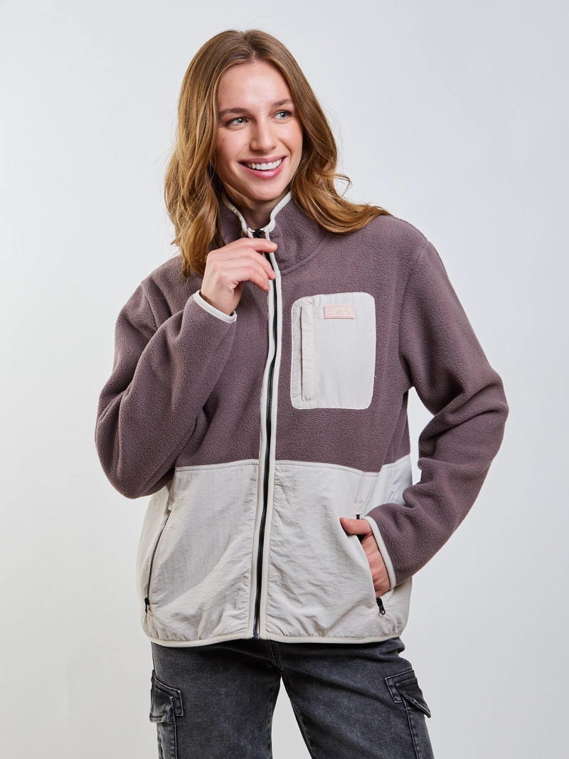 POLERON POLAR VANGUARD CAFE  MUJER RIP CURL - 7