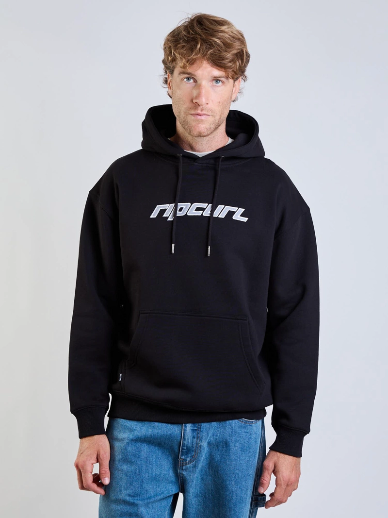 POLERON CANGURO TRIBAL NEGRO HOMBRE RIP CURL - 1