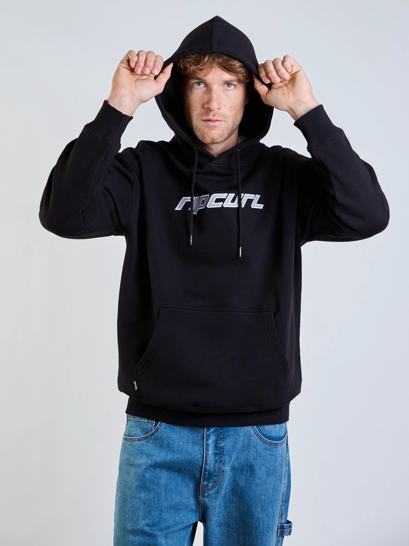 POLERON CANGURO TRIBAL NEGRO HOMBRE RIP CURL - 5