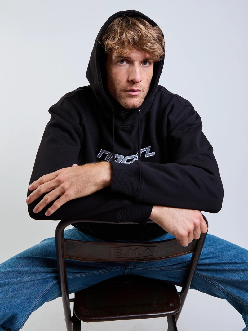 POLERON CANGURO TRIBAL NEGRO HOMBRE RIP CURL - 6