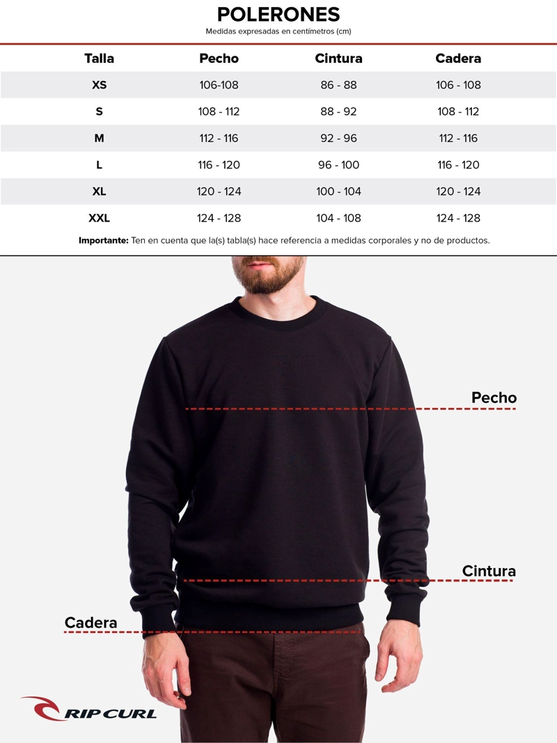 POLERON CANGURO TRIBAL NEGRO HOMBRE RIP CURL - 7