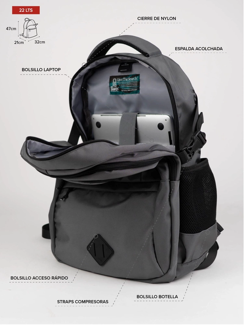 MOCHILA SHORE GRIS HOMBRE RIP CURL - 5