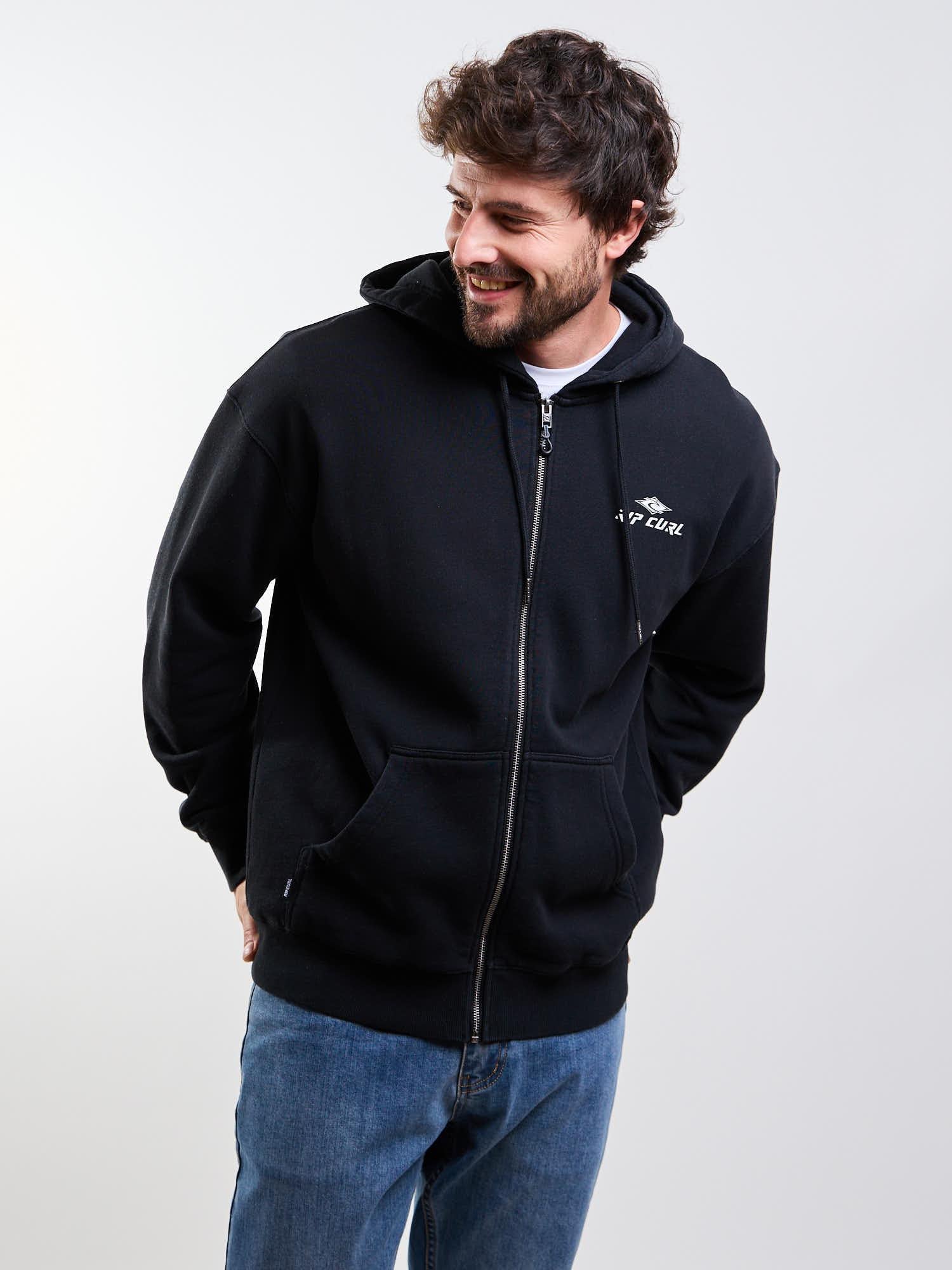 POLERON FZ PRISMA NEGRO HOMBRE RIP CURL - 5