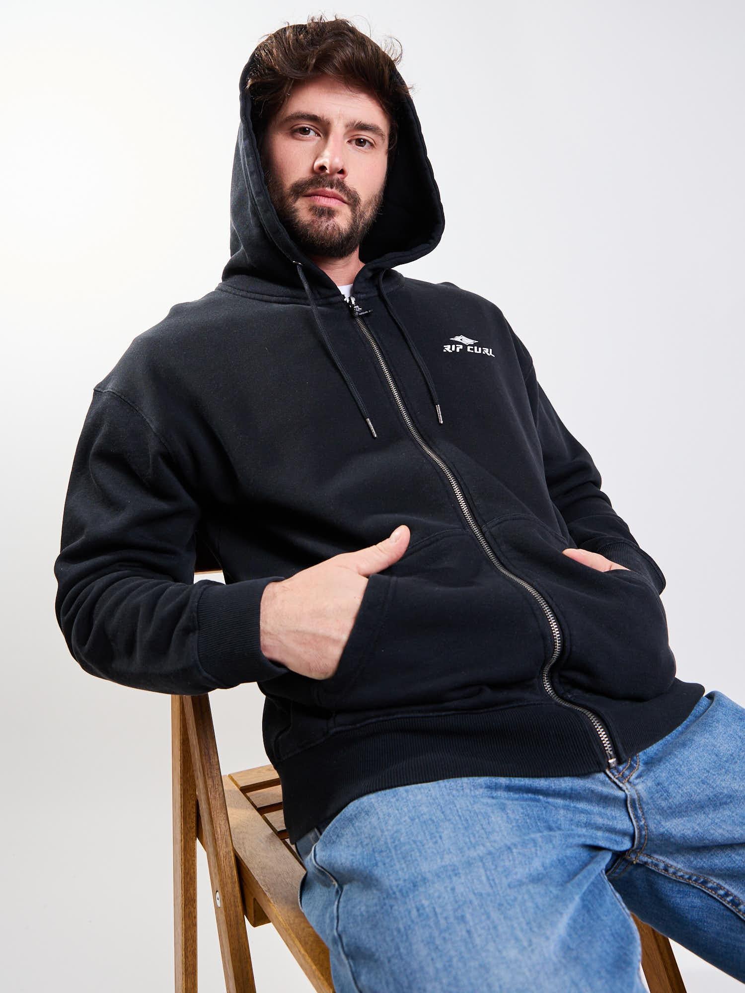 POLERON FZ PRISMA NEGRO HOMBRE RIP CURL - 6
