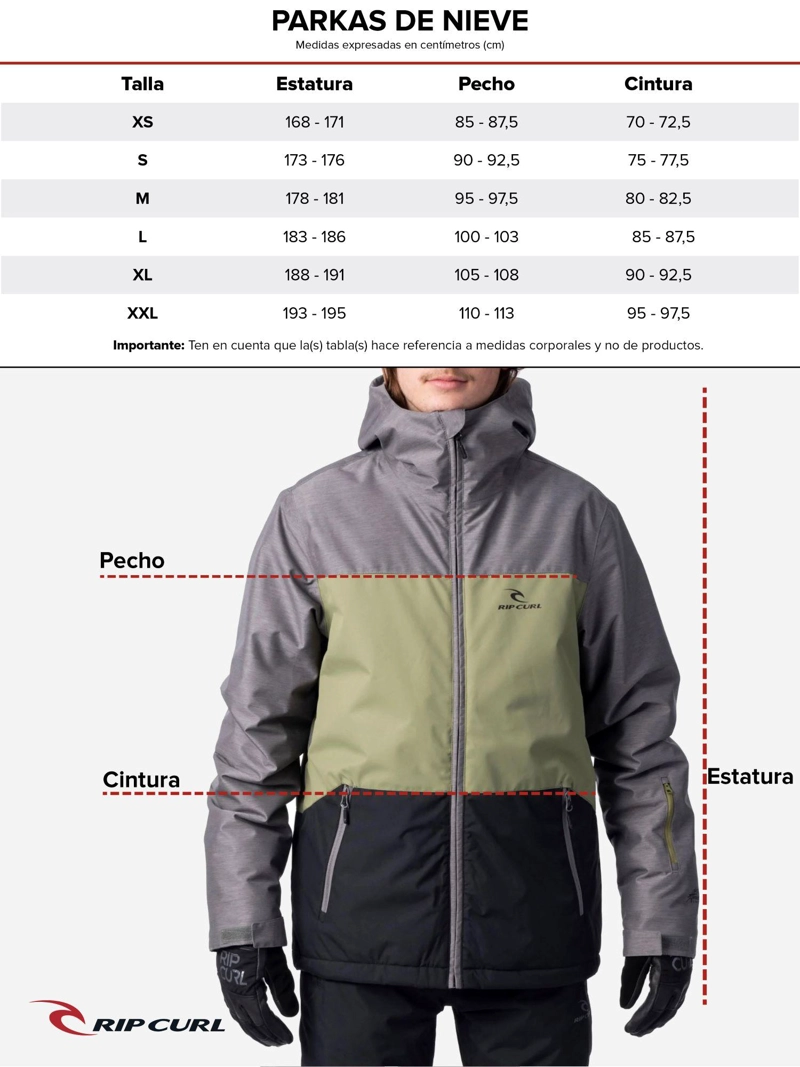 PARKA SNOW RIDER VERDE HOMBRE RIP CURL - 6