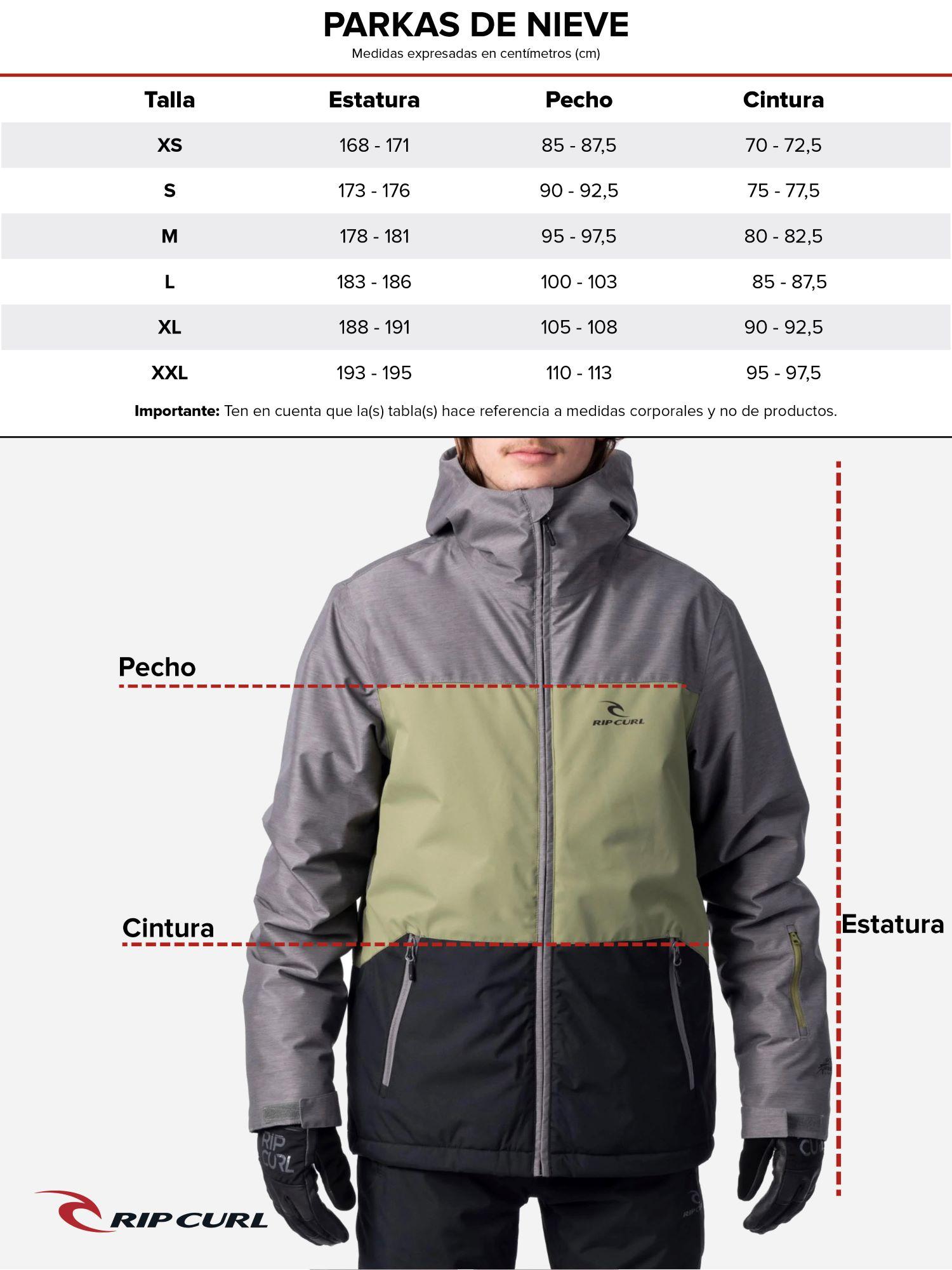 PARKA SNOW NOTCH NEGRO HOMBRE RIP CURL - 8
