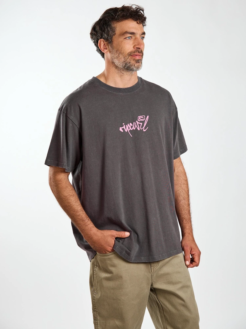 POLERA MC OVERSIZE ESCAPE GRIS HOMBRE RIP CURL - 1