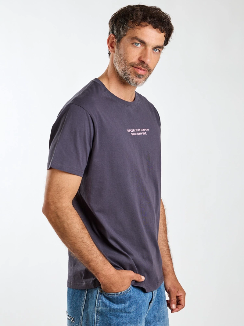 POLERA MC HORIZON GRIS HOMBRE RIP CURL - 3