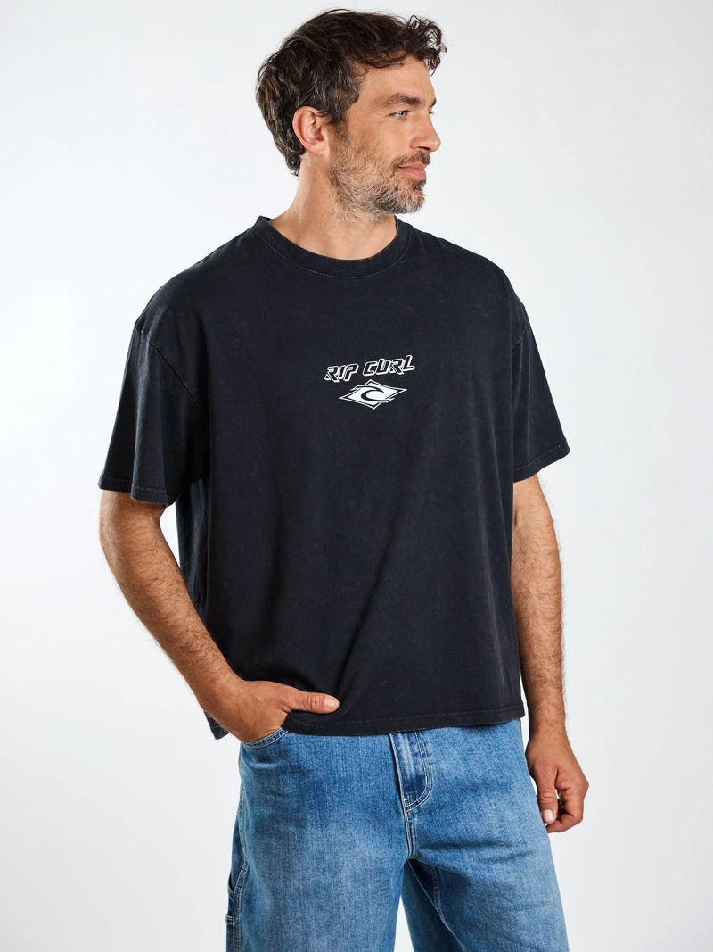 POLERA MC BOXY CORAL NEGRO HOMBRE RIP CURL - 2