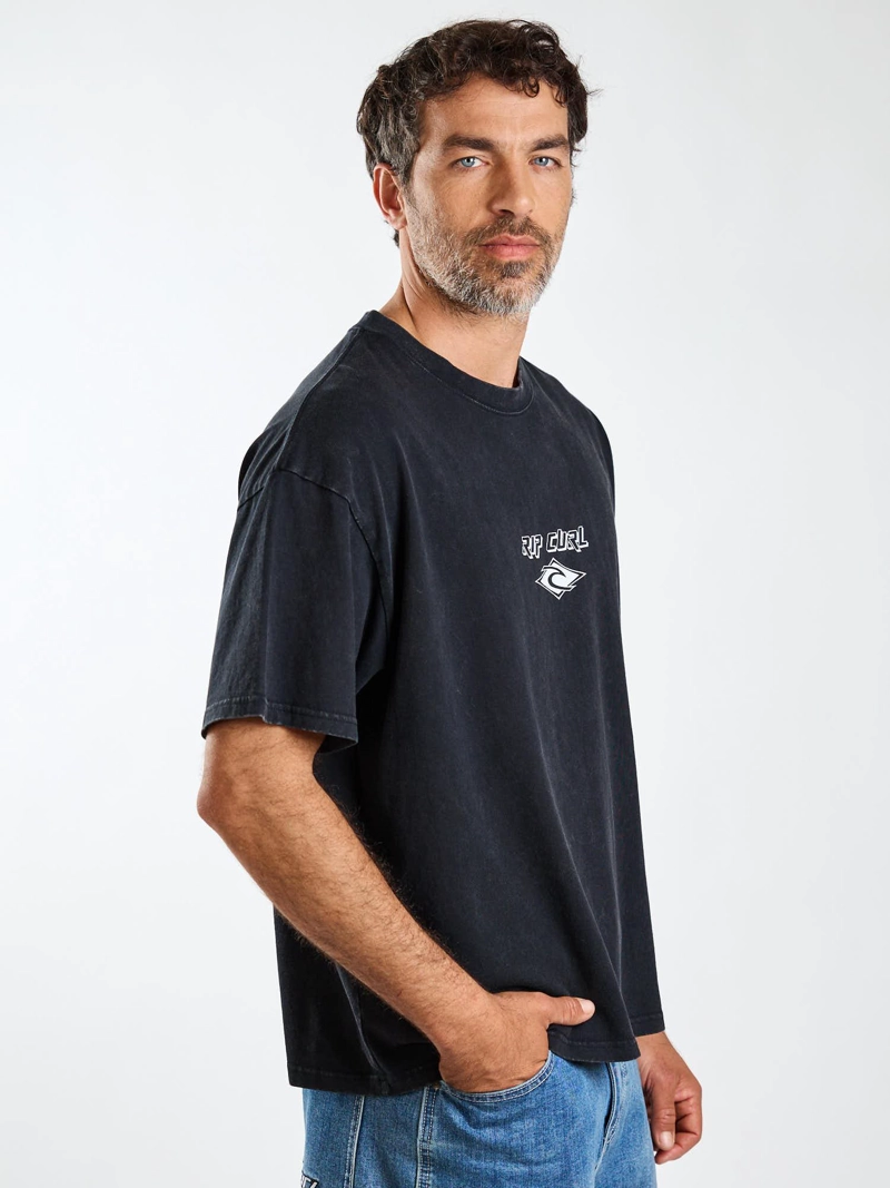 POLERA MC BOXY CORAL NEGRO HOMBRE RIP CURL - 6