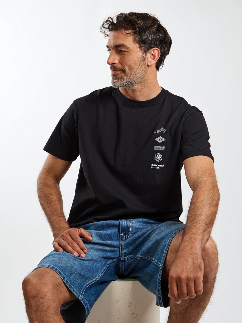 POLERA MC BAY NEGRO HOMBRE RIP CURL - 2
