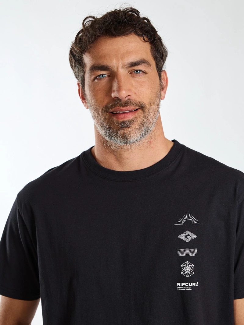 POLERA MC BAY NEGRO HOMBRE RIP CURL - 7