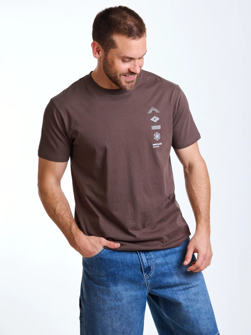 POLERA MC BOXY CORAL BEIGE HOMBRE RIP CURL - 1