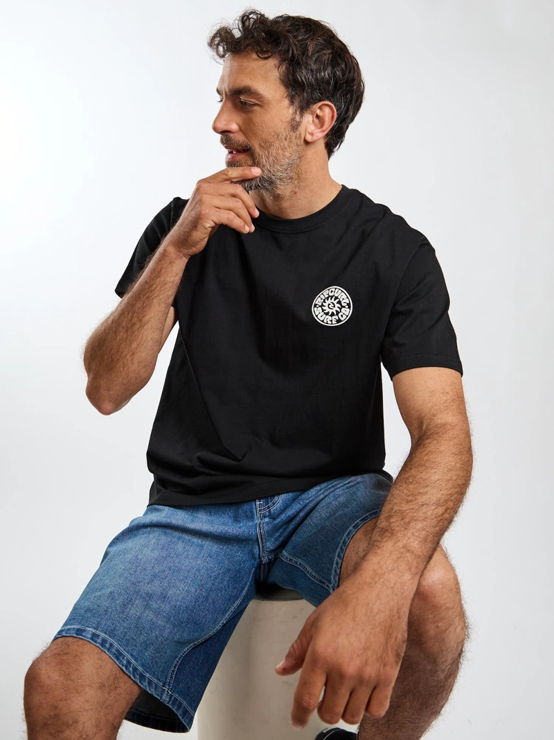 POLERA MC SHORE NEGRO HOMBRE RIP CURL - 1