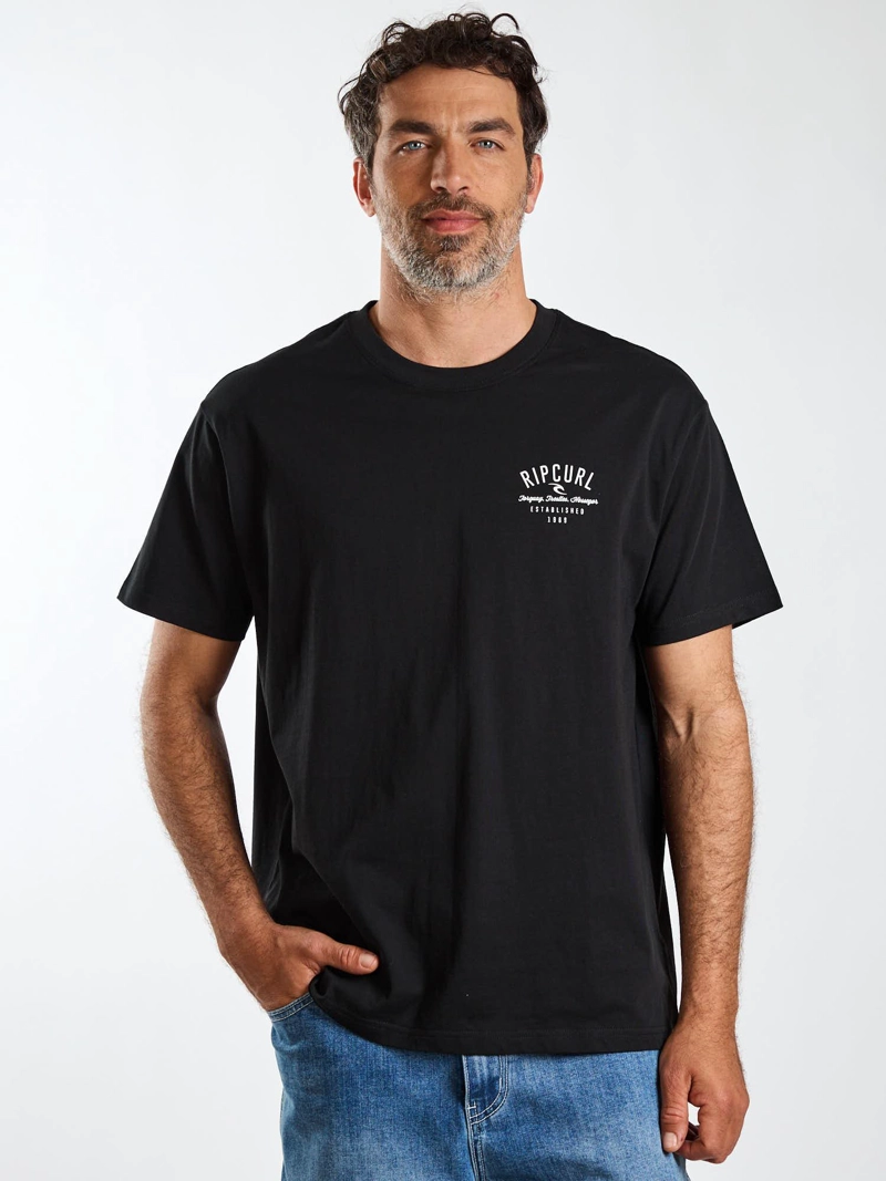 POLERA MC SWELL NEGRO HOMBRE RIP CURL - 2