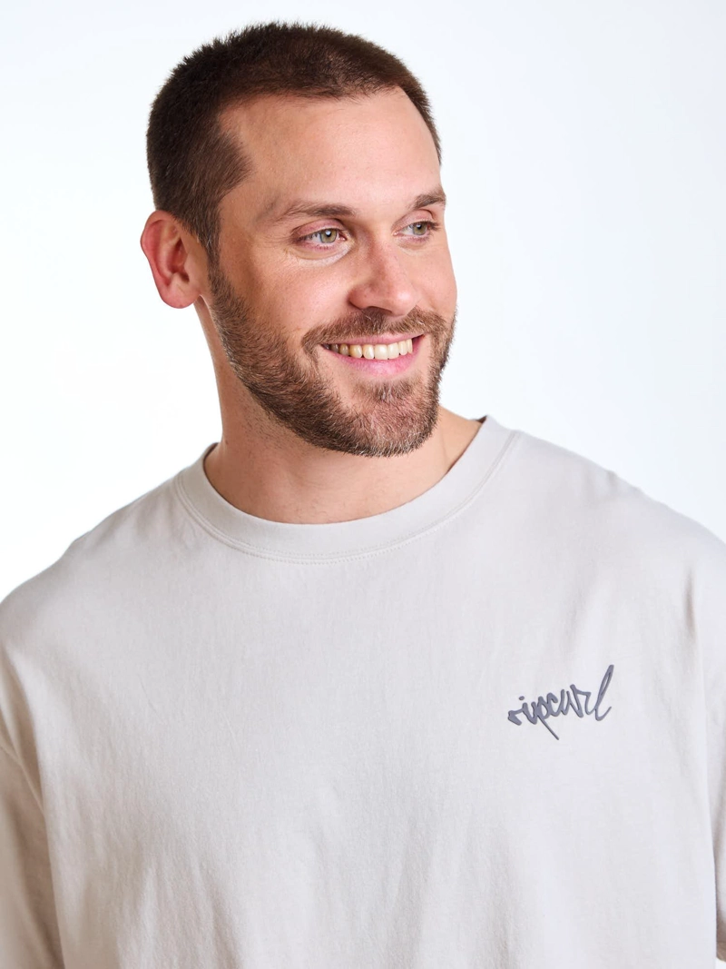 POLERA MC OVERSIZE SEASIDE BEIGE HOMBRE RIP CURL - 5