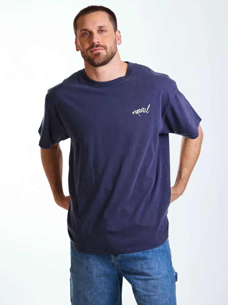 POLERA MC OVERSIZE SEASIDE AZUL HOMBRE RIP CURL - 7
