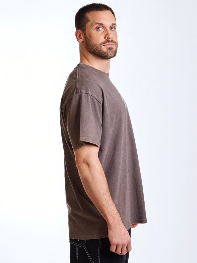 POLERA MC OVERSIZE PALM CAFE  HOMBRE RIP CURL - 4