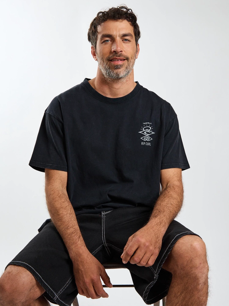 POLERA MC OVERSIZE PARADISE NEGRO HOMBRE RIP CURL - 1