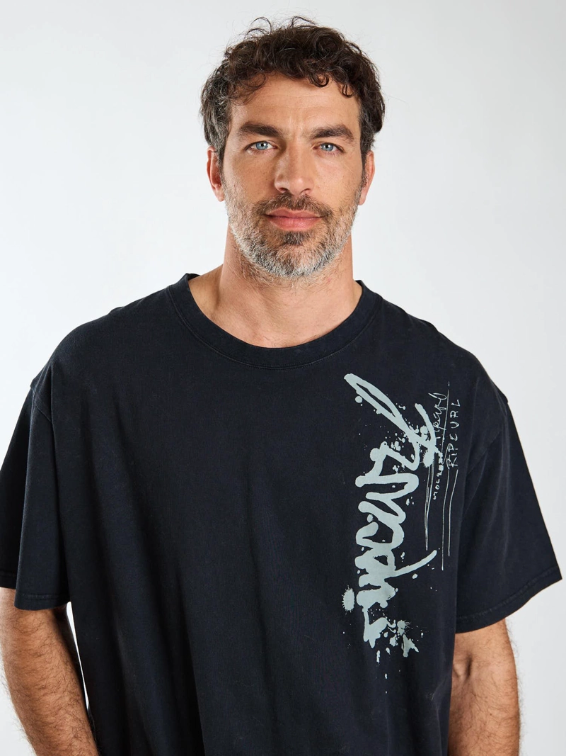 POLERA MC OVERSIZE NOMAD NEGRO HOMBRE RIP CURL - 6