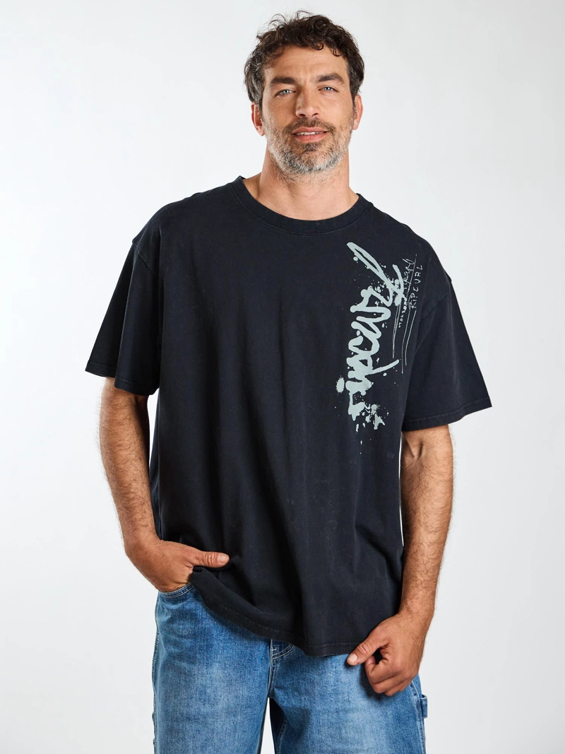 POLERA MC OVERSIZE NOMAD NEGRO HOMBRE RIP CURL - 8