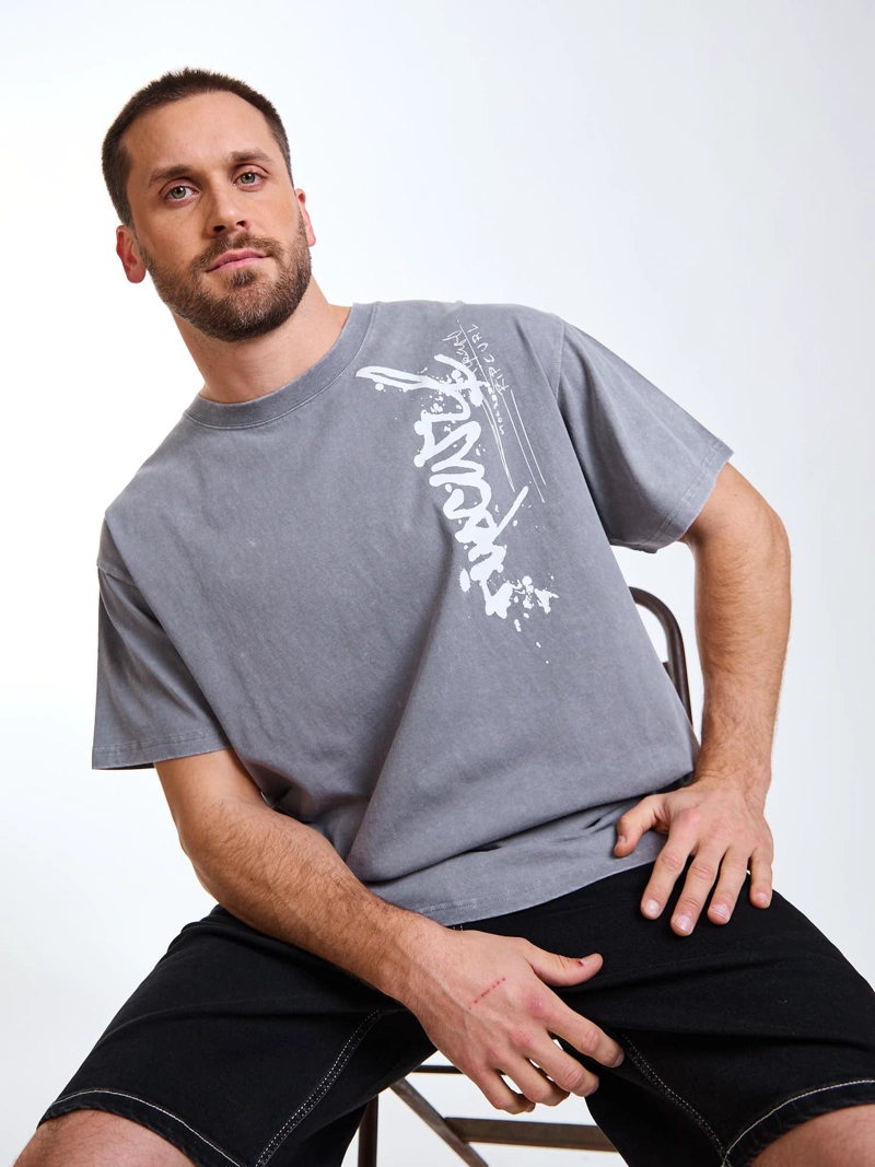 POLERA MC OVERSIZE NOMAD GRIS HOMBRE RIP CURL - 1